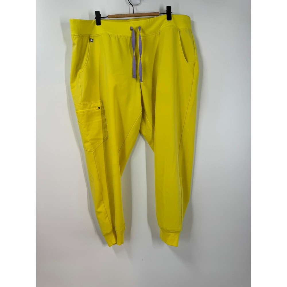 FIGS Zamora Jogger Scrub Pants Yellow XXL Petite W18SW2005P Technical Collection